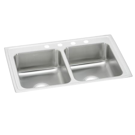 Elkay Pacemaker Stainless Steel 33 X 21.3 X 7.5 Double Bowl Top Mount Sink PSRQ33210
